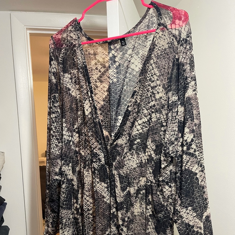 Torrid Snake Print sheer shirt